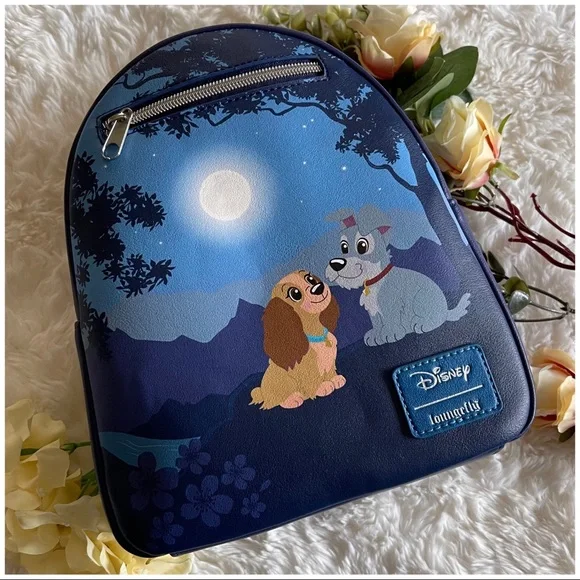 Loungefly Disney LADY AND THE TRAMP MOONLIGHT STROLL MINI BACKPACK NWT Bag Hot Topic Loungefly Disney Lady And The Tramp Moonlight  main image 2